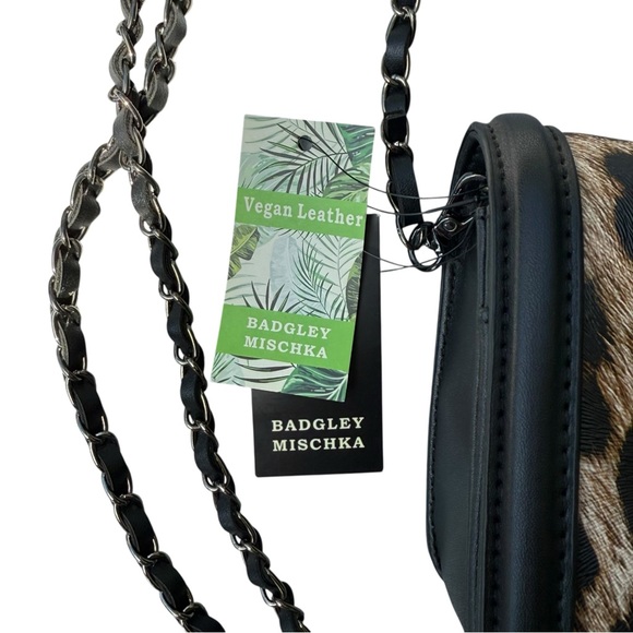 Badgley Mischka Animal Print Crossbody Bag Vegan Leather - Picture 4 of 7